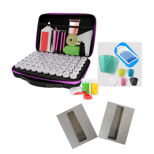 Diamond painting complete tool kit+ a ruler+ non slip mat!